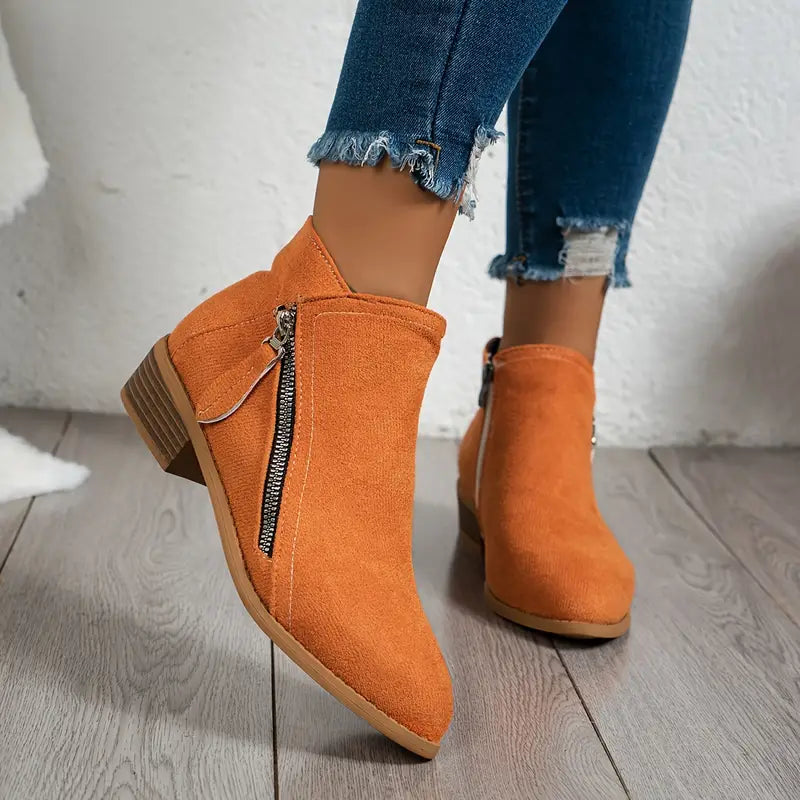 Claire - Suede Ankle Boots